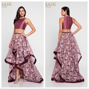 2 two piece short and long evening gown by Terani